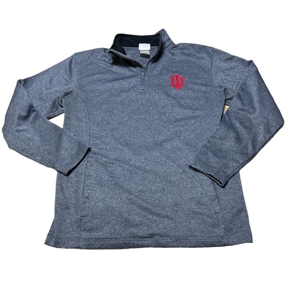 Indiana Hoosiers embroidered quarter zip sweatshirt ncaa football men’s small - Picture 1 of 7